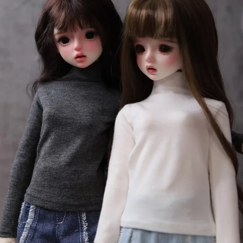 Ob24/26/3/4/5/6 Points BJD Doll Dress Up Casual High Neck Inner Outfit Versatile Base Shirt Multiple Colors Long Sleeves Shirt