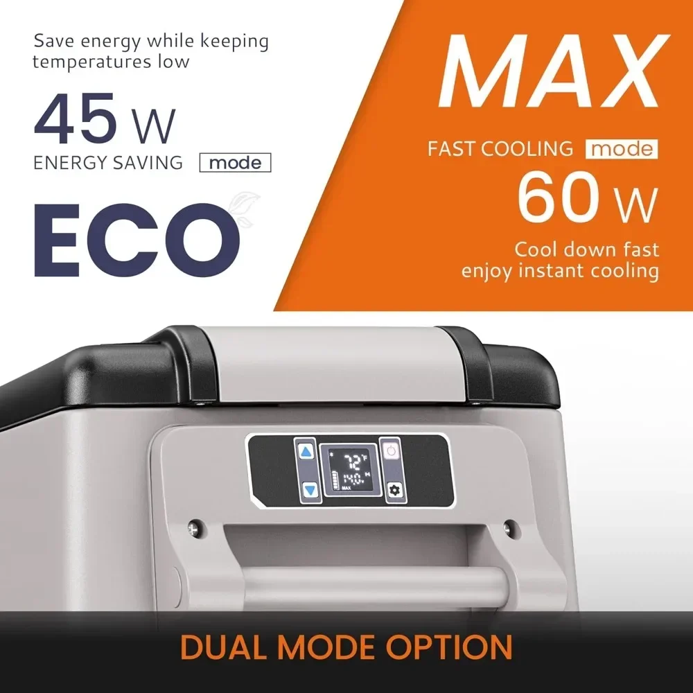 

=12V Car Refrigerator Electric Cooler, 48 Quart (45 Liter) Portable Refrigerator APP Control, With Detachable Basket