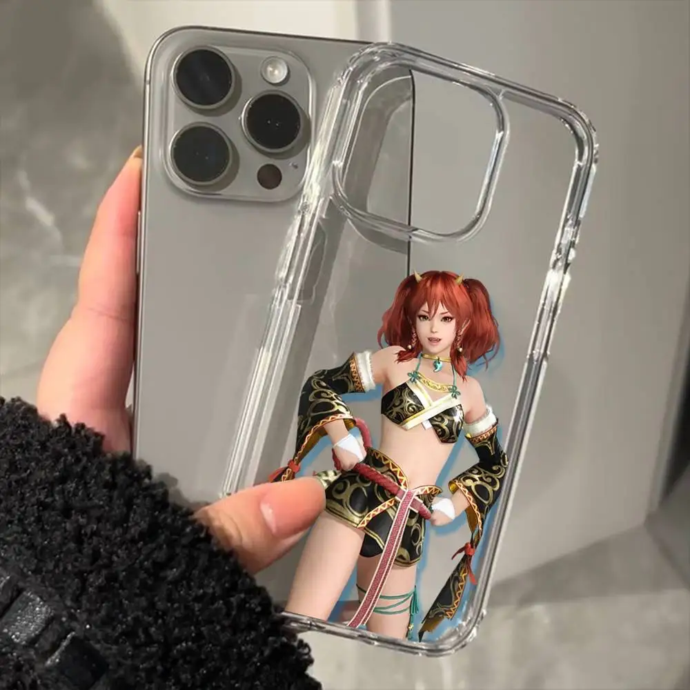 Coque de téléphone transparente de luxe Kanna Dead Or Alive pour iPhone 17 16 15 Pro Max 14 13 12 11
