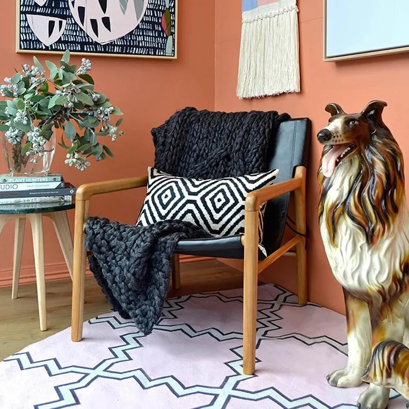 New saddle leather chair