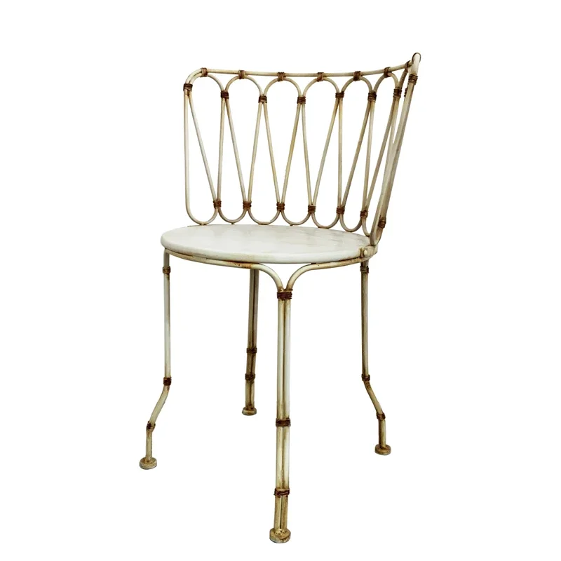 European retro wrought iron leisure s and chairs, hotel bed and breakfast balcony outdoor courtyard garden chairs