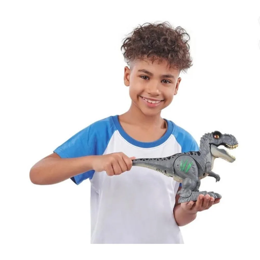 Zuru Attack Grey Tyrannosaurus Battery Powered Robot Toy, Dinosaur Model Simulation Toy, Robot Dinosaur Gift for Children