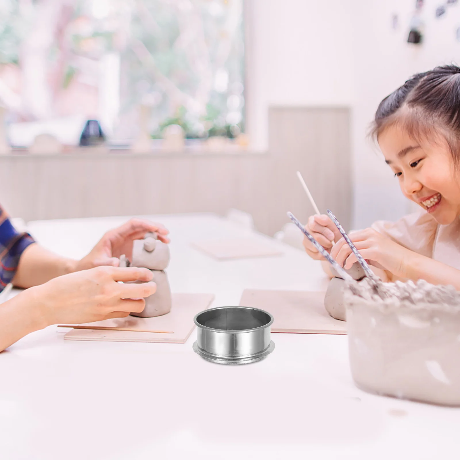 

Fine Mesh Strainer Sieve Filter for Painting Convenient Metal Clay Pottery Art Supplies Round