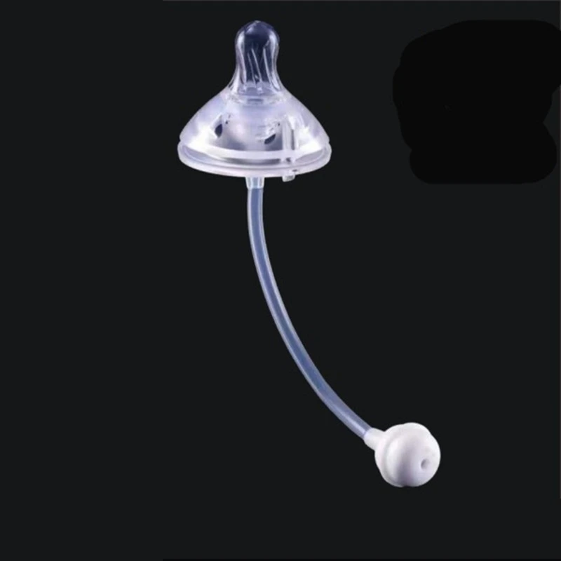 Soft Silicone Wide Mouth Sucking Nozzle Conversion for Head for Wide Neck Baby Bottle Feeding Bottle Drinking Cup Straw