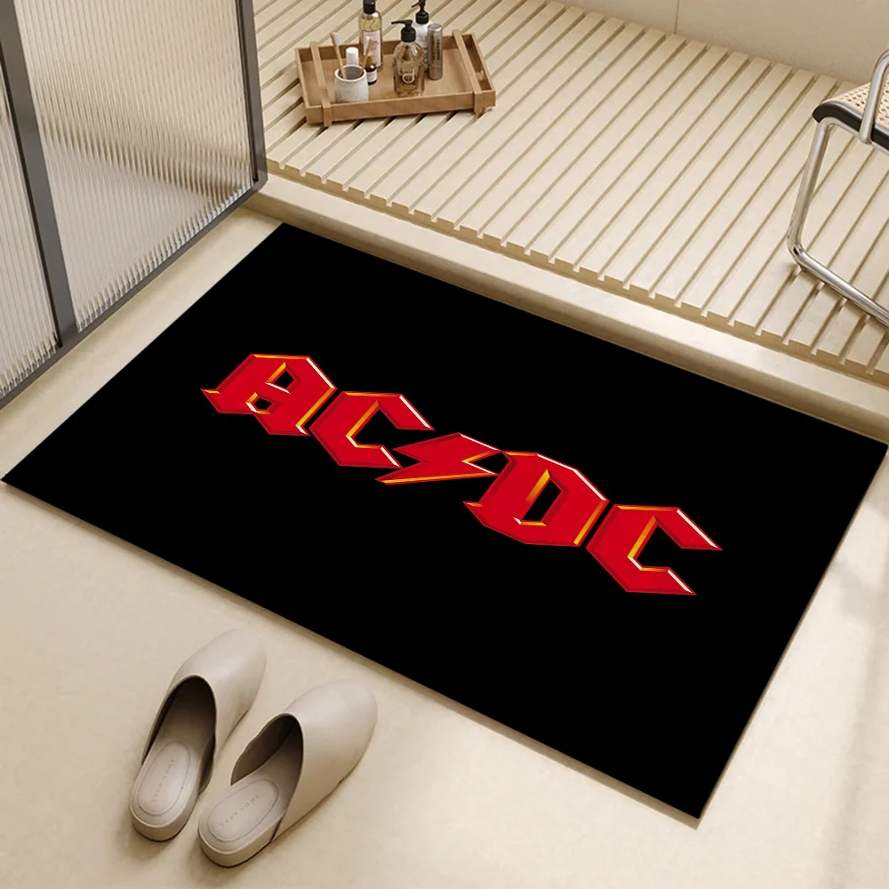 Rock-ACDCs Bedroom Carpet for Home Entrance Doormat Welcome Mat for Hallway on the Floor Front Door Mat Outdoor Bathroom Mats