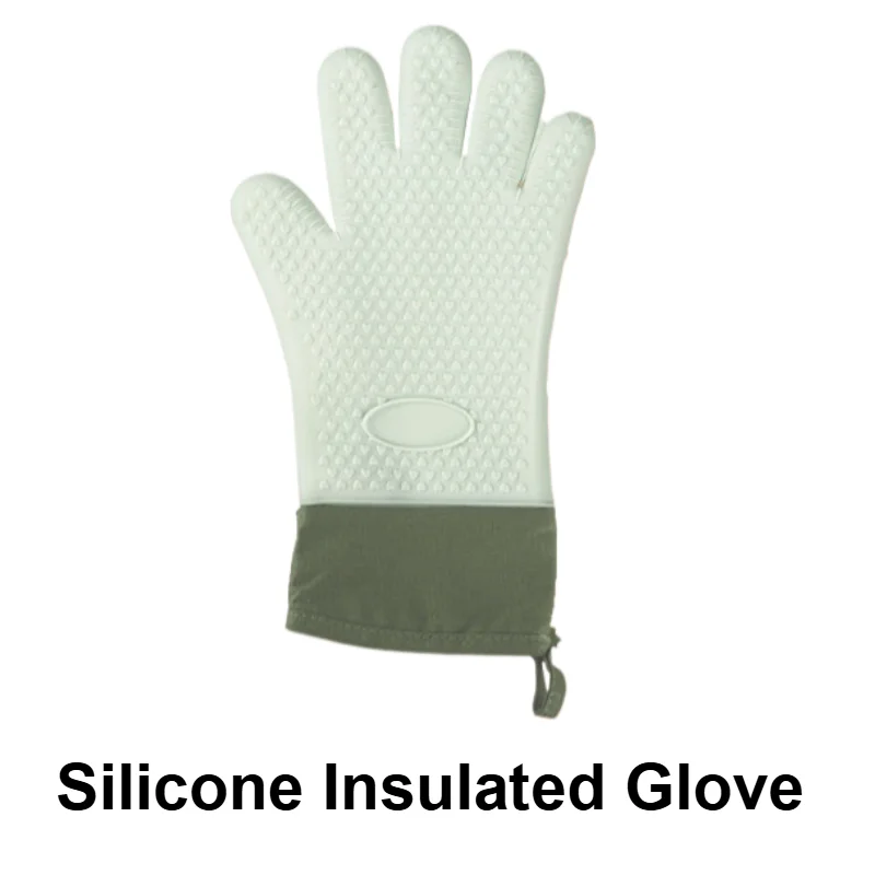 Silicone heat-insulating gloves, anti-slip, thickened, high temperature resistant, kitchen supplies, free shipping