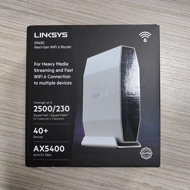 

LINKSYS AX5400 E9450 Wi-Fi 6-гигабитная сетка с USB-портом Маршрутизатор Сетевой настенный проникающий