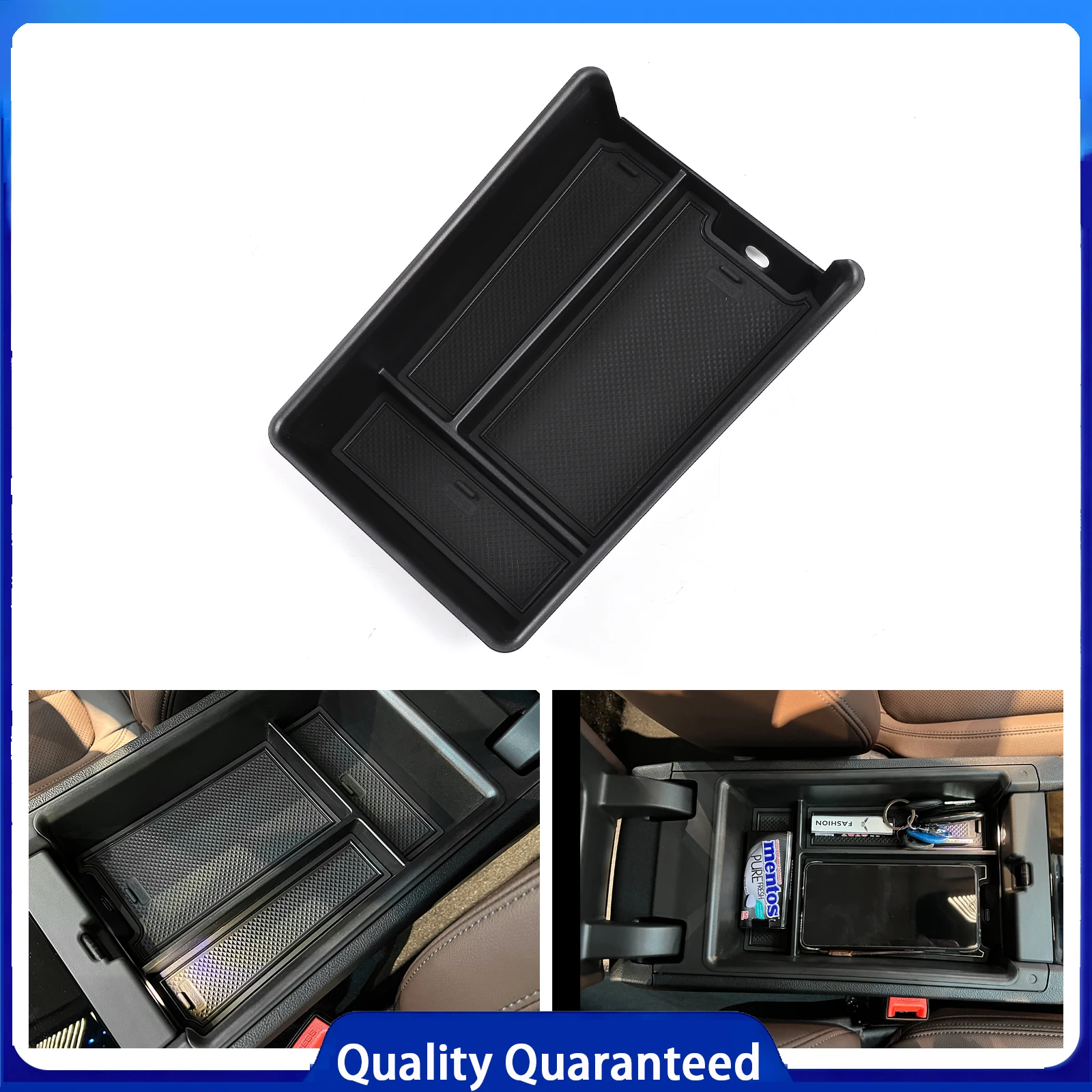 Car Armrest Storage Box Center Console Tray Organizer Accessories For BMW 3 Series 4 Series i4 2020-2023 M3 M4