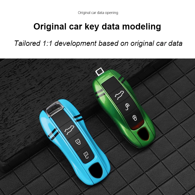 For Porsche Car Track Key Fob Case Protective Shell Housing Cover For Cayenne Panamera Macan 911 718 Cayman Boxster Taycan