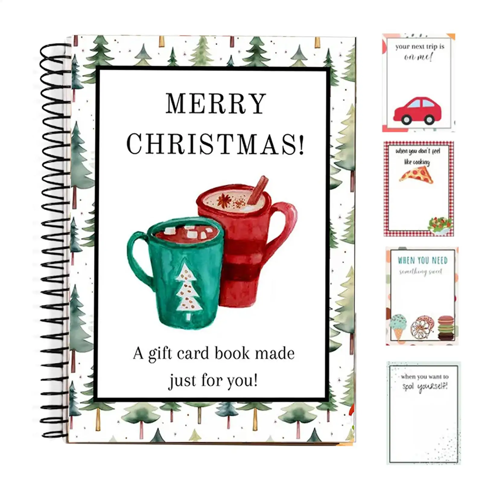 Spiralgebundenes Weihnachts-Geschenkkartenbuch Festliche Weihnachtsgeschenke für Teenager Grußkarten-Organizer Grußkartenhalter – Detail 6