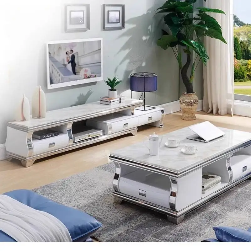 Nordic Designer Coffee Table Gray Vintage Rustic Marble White Coffee Table Luxury Space Saving Meuble Salon Furniture Home