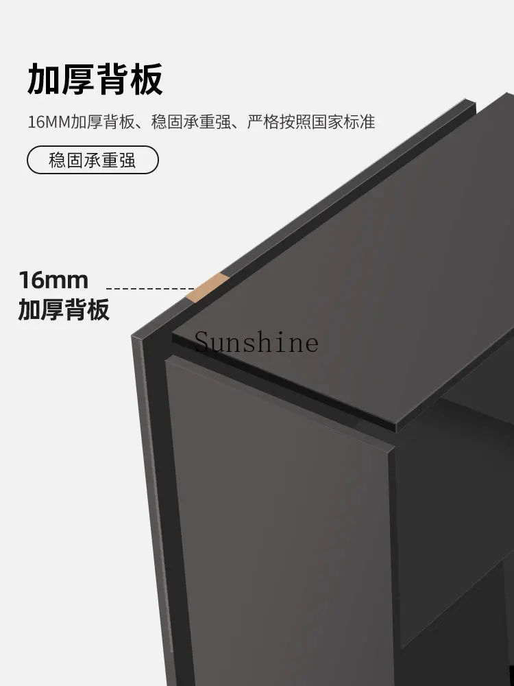 simple wine cabinet light luxury glass door living room integrated display, multi-functional household combination storage