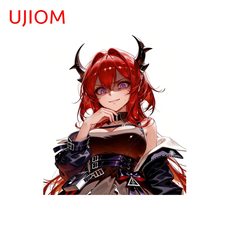 UJIOM Exusiai The New Covenant Arknights Wall Sticker Red Hair Attractive Unique Sunscreen Decal Amusing Game Room Decoration