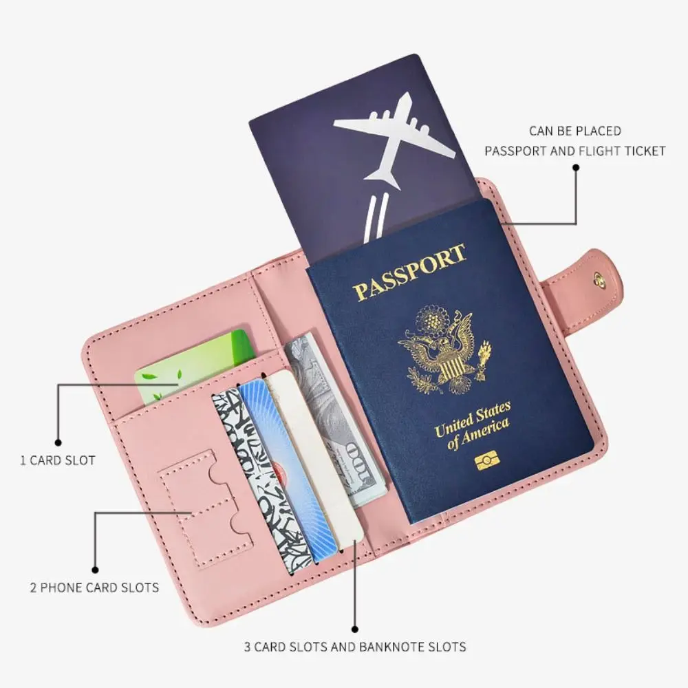 New Document Protection Passport Card Holder Crocodile Pattern Portable Hanging Neck Pouch Leather ID Storage Bag Travel