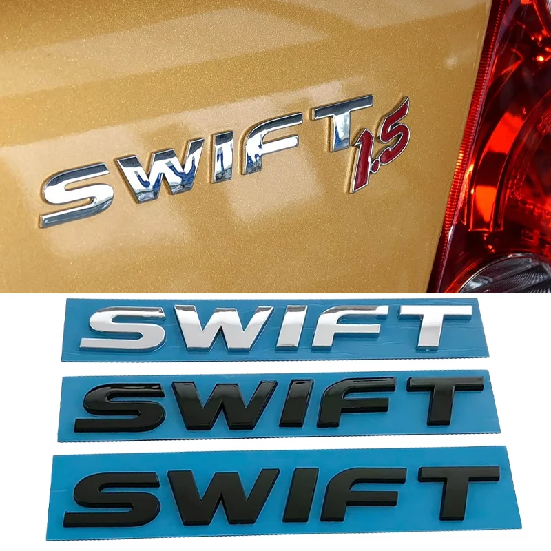 

Suzuki Swift SWIFT Letter Emblem 3D Metal Chrome Black Sticker Trunk Badge Decal