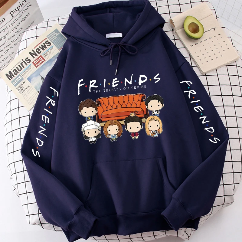 Women Funny Gothic Friends Letter Hoodies Friends Tv Show Harajuku Graphic Sweatshirt Vintage Ullzang Streetwaear Clothes Female