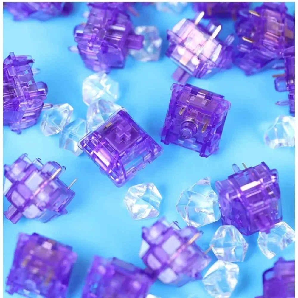 

Chosfox Purple Poiso Gas V2 Switch Hot Swap Keyboard Accessories 5 Pin Paragraph Switch HIFI Customized Mechanical Keyboard Axis