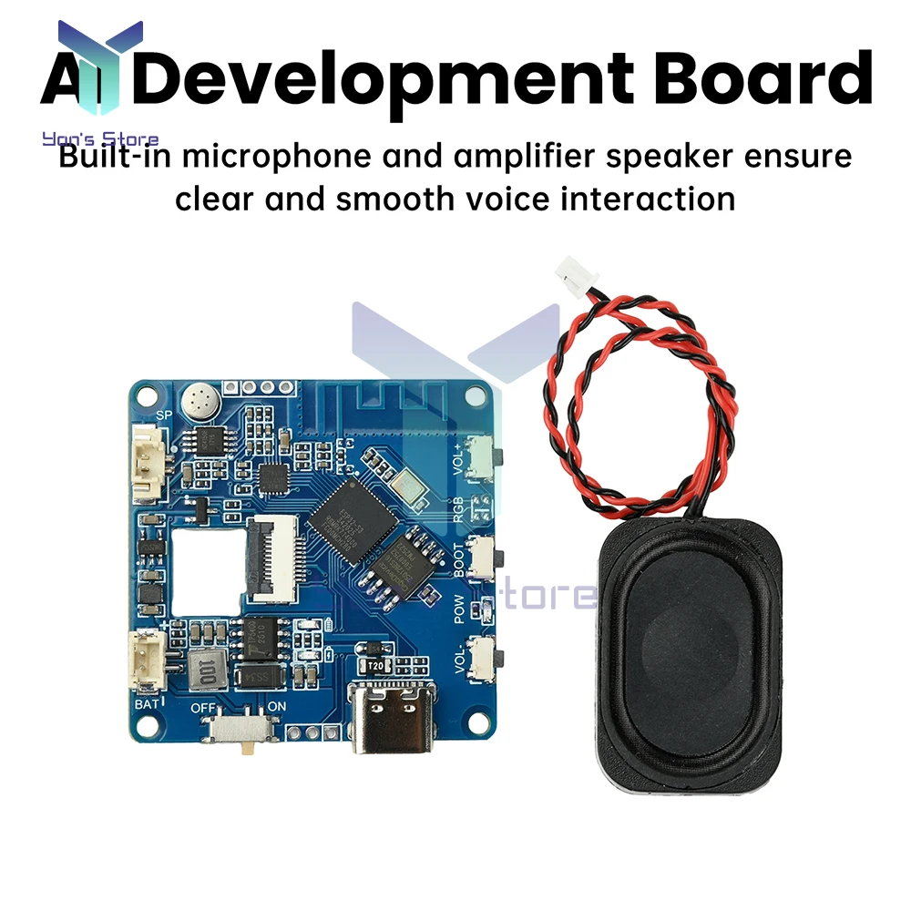 وحدة الدردشة الصوتية ESP32-AI WIFI مساعد صوتي ذكي يدعم شحن AI Deepseek Qwen Model Type-C
