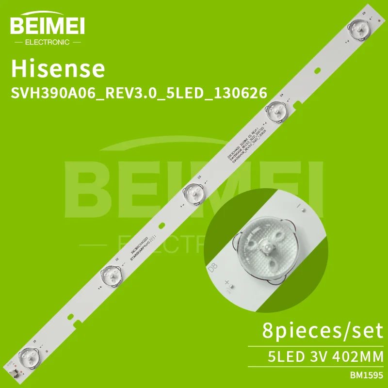 TV Backlight Strip SVH390A06_REV3.0_5LED_130626 TV LED Strip Lights Led Strip for Hisense LED39K20JD LED39EC110JD/SD 8PCS/SET