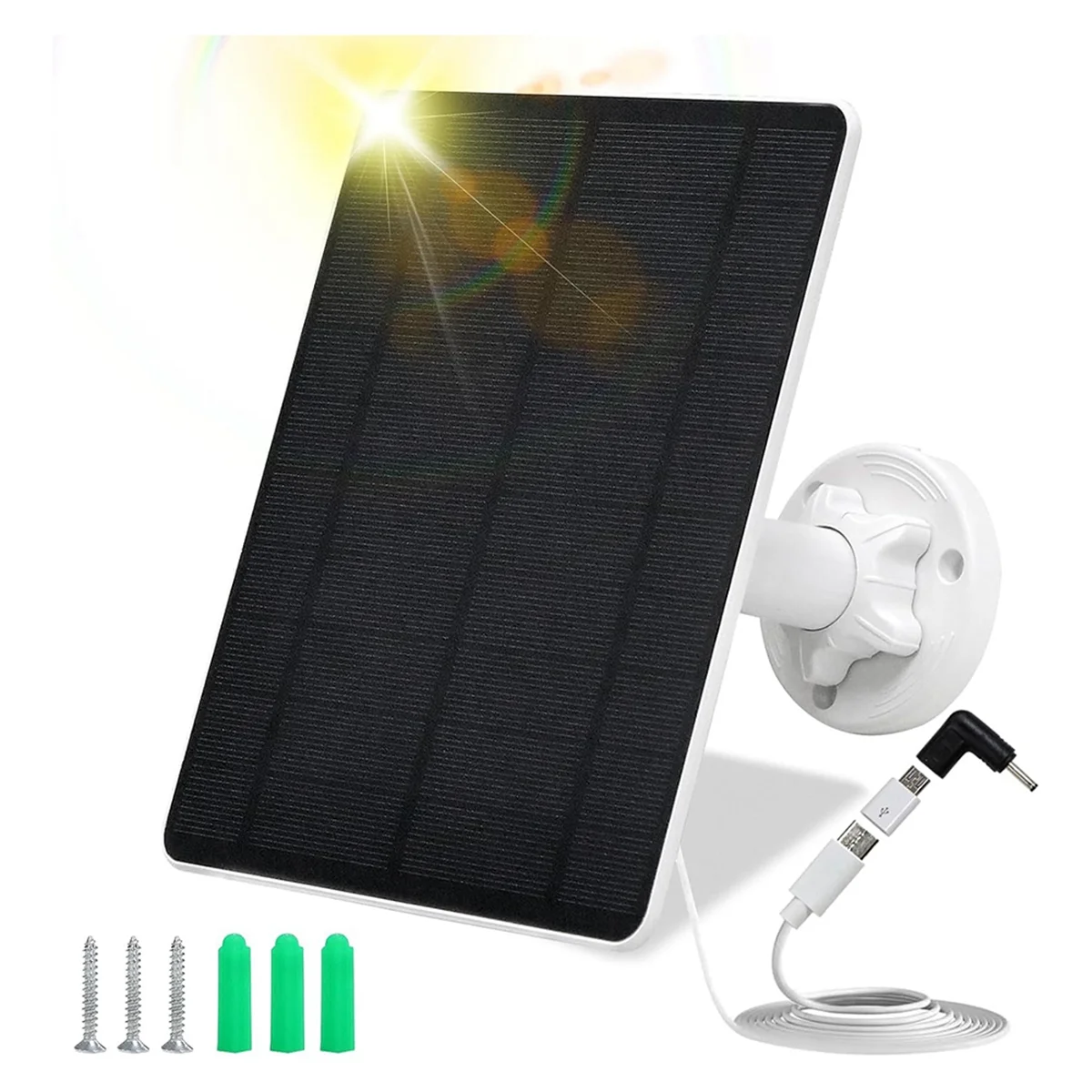 الألواح الشمسية لوحة طاقة شمسية للكاميرا الأمنية، لوحة طاقة شمسية USB بقدرة 5 وات للكاميرات