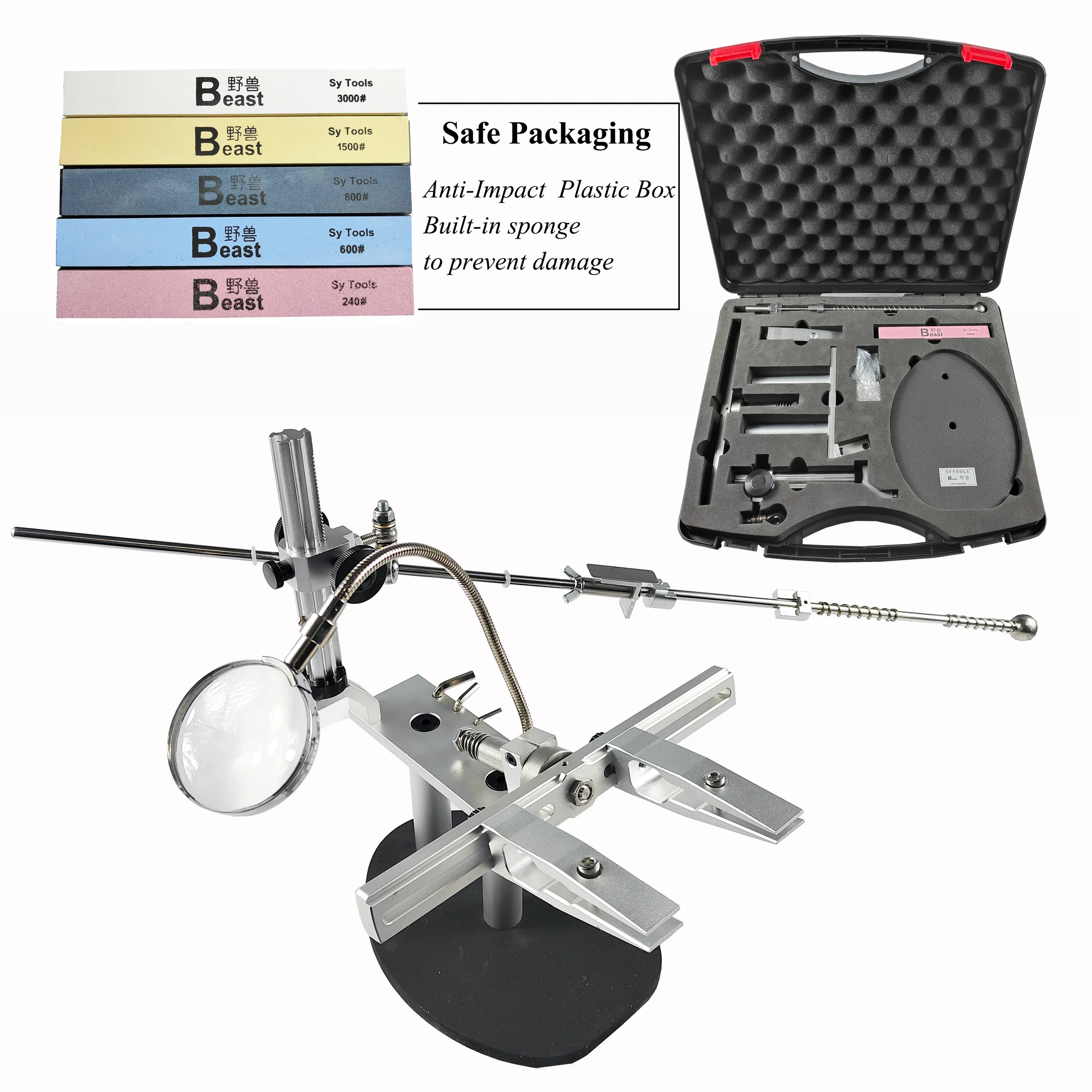 

Sy Tools Beast Professional Apex Knife Sharpener, Knife Sharpening System For Kitchen Knife Outdoor Tool