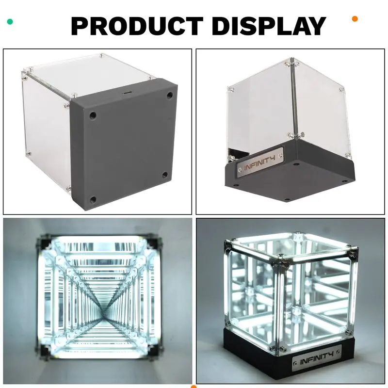 ABLU-LED Box Figure Display Case 4D Box Abyss Tunnel Ornament White Light