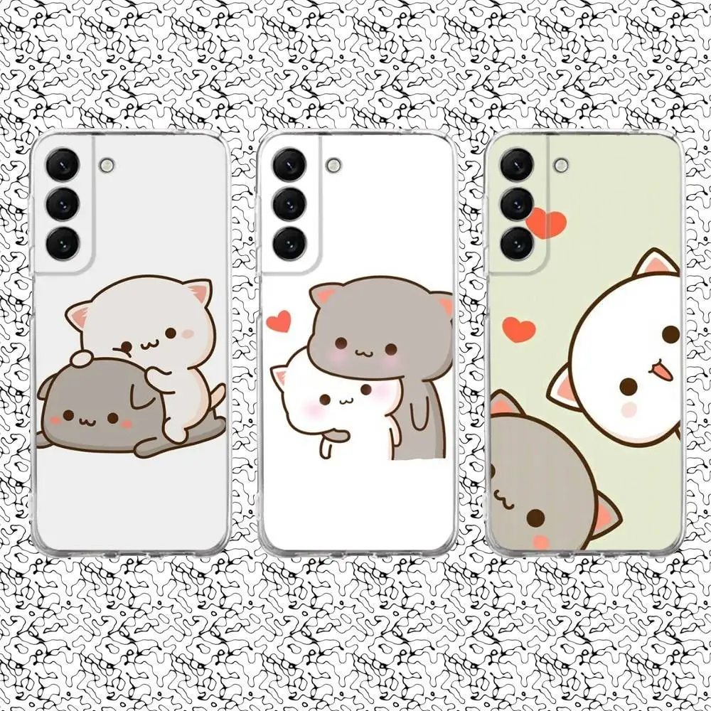 

Cute BuBu DuDu Phone Case For Samsung S24,30,21,22,23,20 FE,lite,PIus,Ultra,5G,Note,9,10 Transparent Cover