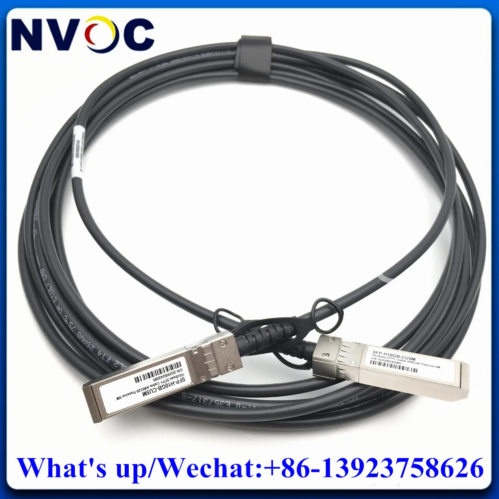 

Free Shipping 10G 5M SFP+ DAC Cable for SFP-H10GB-CU5M 10GBASE-CU Passive Direct Attach Copper Twinax SFP