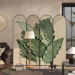 Light Luxury Partition Screen, Retro Style Living Room Bedroom Partition Wall, Foldable and Movable, Simple Sofa Background Wall