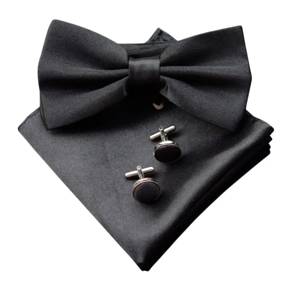 3 Teile/satz Mode Designer Krawatte Set Luxus Einstellbare Hanky Manschettenknöpfe Jacquard Business herren Anzug Revers Blumen Bridesman