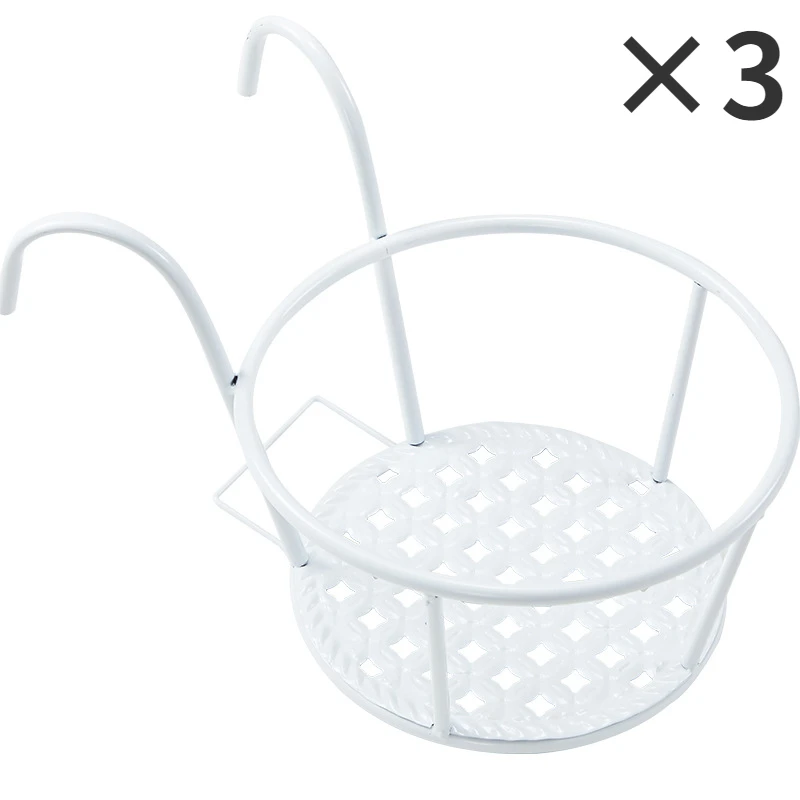 Flower Shelf Balcony Railing Home Decoration Rack Iron Fence Creative Simple Flower Pot Rack Succulent Green Radish