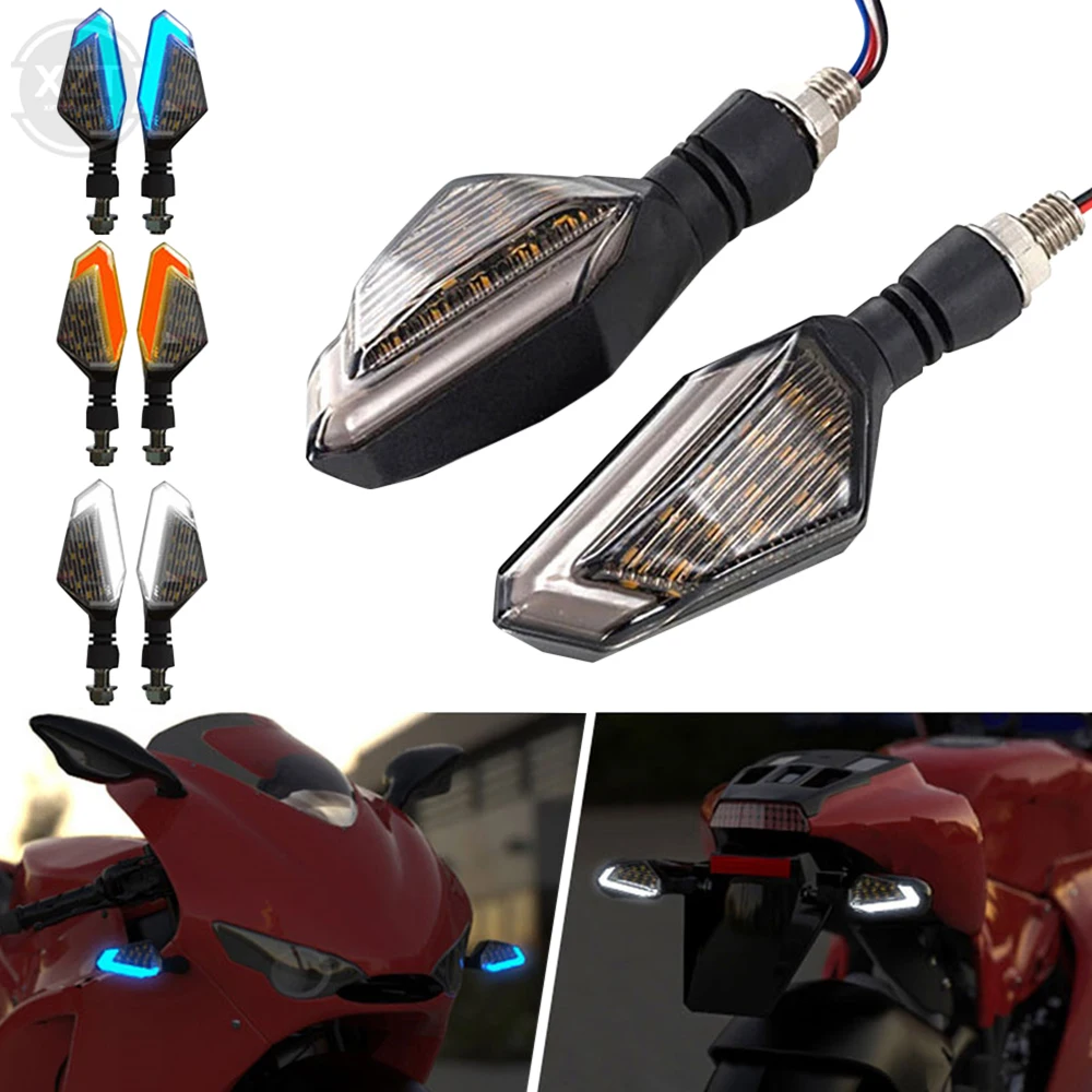 2PCS Motorcycle LED Turn Signal Light DRL Daytime Running Lights Indicator Blinker Lamp for Kawasaki BMW Hayabusa Yamaha Honda image 6