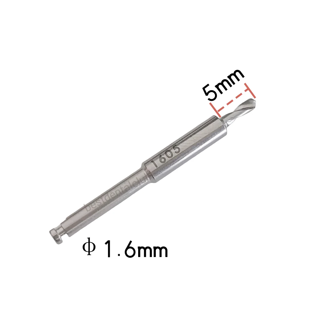 1Pcs Dental Pre-Hole Drill Guide Depth 5mm Prebored Hole Drills Fit ANT Dia 1.6mm