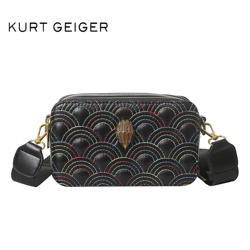 Kurt Geiger Shoulder Bag Luxury Camera Designer Bags 2024 Fashion Trendy Ladies Zip Letter Small Square Bag Brand  Women Handbag