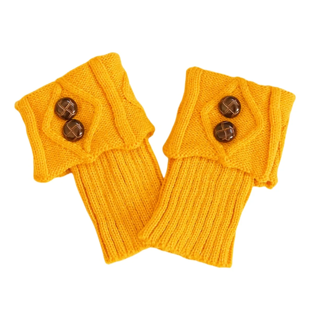 Herbst Winter frauen Neue Kurze Raute Flip 2-Taste Fuß Wärmer Gestrickte Wolle Socken Mode Boot Abdeckung Beinlinge – Detail 24