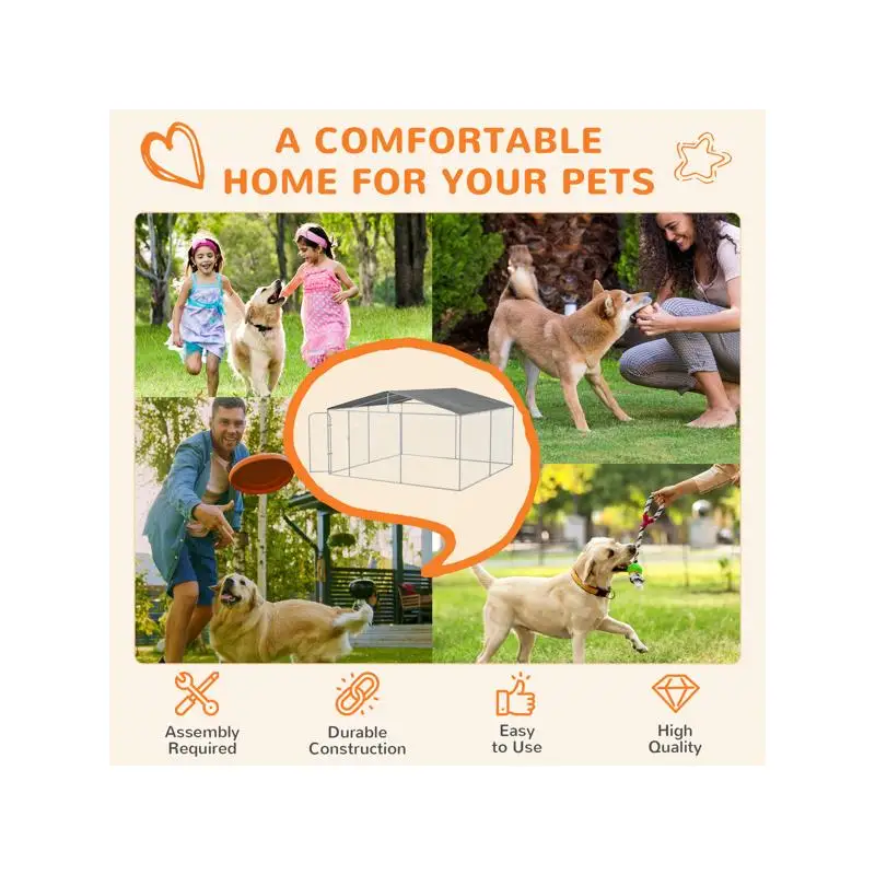 بيت الكلب - بيت الحيوانات الأليفة الداخلي والخارجي، تصميم بلاستيكي متين، سهل التنظيف، مقاوم للطقس، مقاس كبير لجميع السلالات