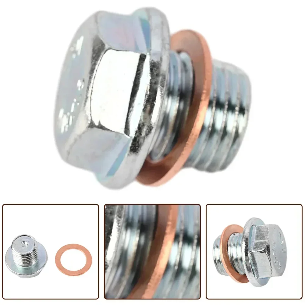 Plugue e arruela de drenagem de óleo de motor de carro para HYUNDAI para KIA 2151223001 2151323001   Peças do motor do parafuso do cárter de óleo