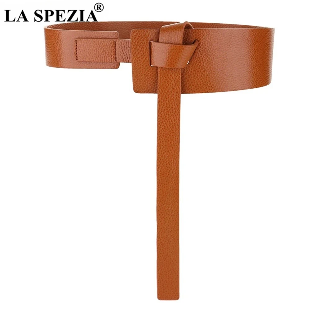 

Camel Genuine Leather Wide Waist Belts for Dress Women Belt Cow Leather Self Tie Solid Black New Brand Fashion Corset Belt 120cm