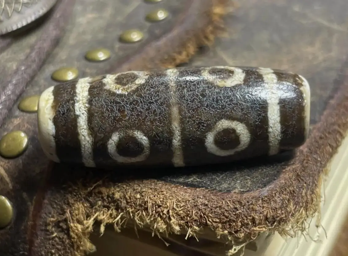 Tibetan Nepalese Himalayan Ancient agate Old Dzi Talisman 8 eye Beads Amulet