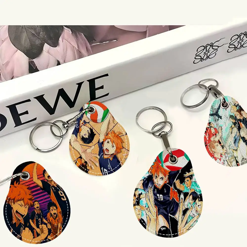 Haikyuu New Brooches Door Access Control Keychain Hotel Famliy Access Keys Protective Cover ID Card Tags Keyfob