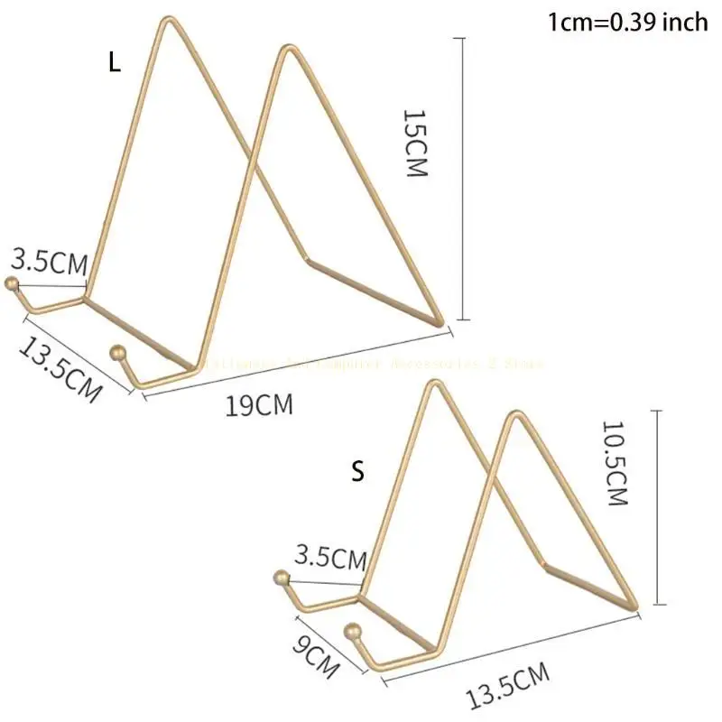 3 PCs Exibição ferro pequena para placas decorativas