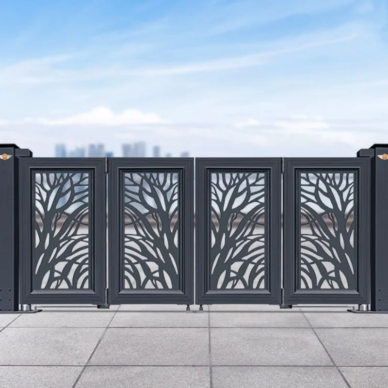 

Красивые современные железные раздвижные ворота для дома, автоматические, для въезда, для обеспечения безопасности на улице