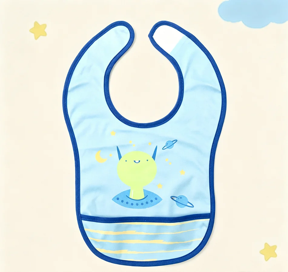 

Waterproof, soft & comfortable double-sided bib,Baby Striped Print Bib