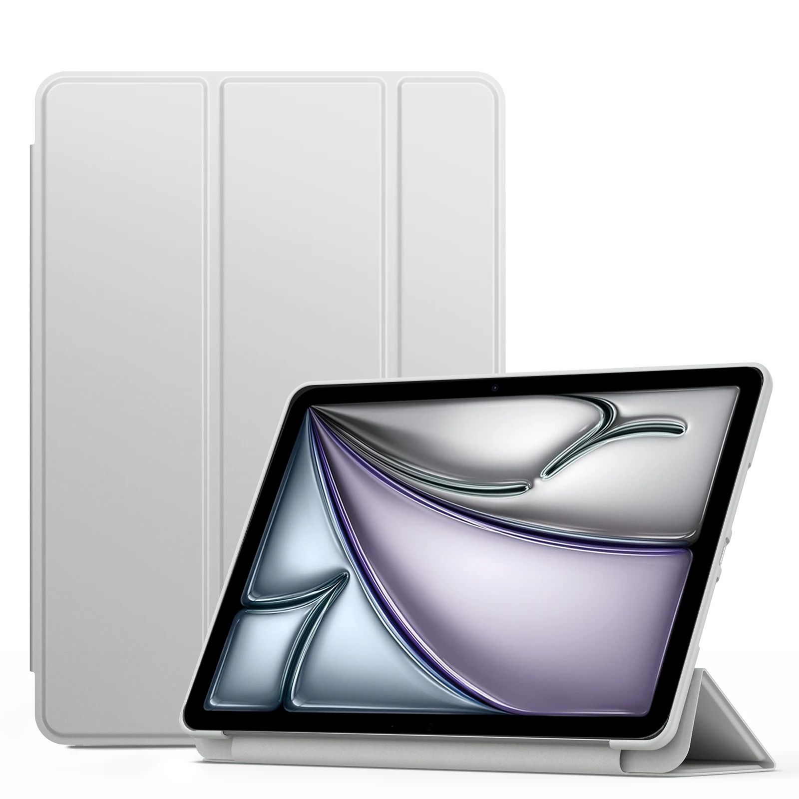 

Чехол для iPad Air 11 дюймов M3/M2 2025 2024, мягкий защитный чехол из искусственной кожи, тройные чехлы для iPad Air 5-го/4-го поколения 2022 2020 Shell