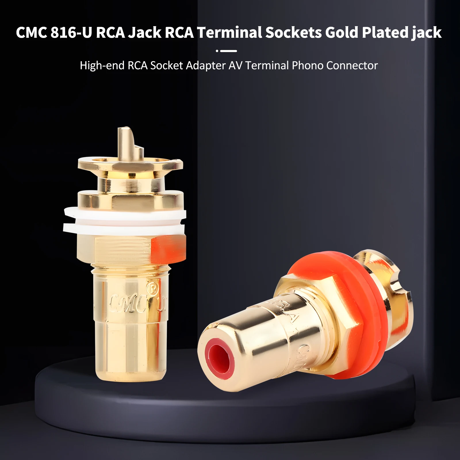 

HiFi Audio RS3003 RCA Jack RCA Terminal Sockets Gold Plated RCA Jack Adapter HIFI RCA Socket