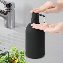 Black Soap Dispenser Empty Kitchen 480ml Travel Modern Home for Shampoo Easily Press Simple Style Bathroom Decor Pump Bottle