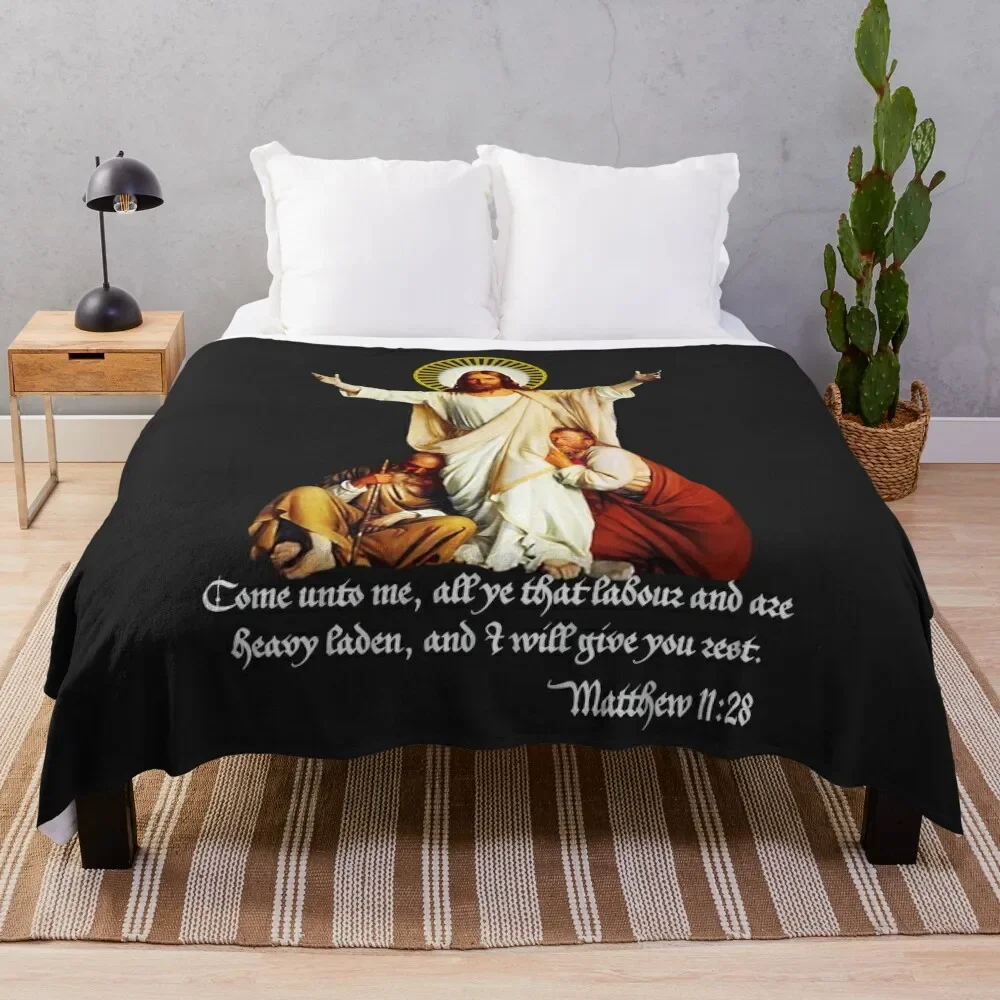 

Jesus Christ Come to Me Light of the World Catholic Christian Throw Blanket Plush anime Multi-Purpose Blankets