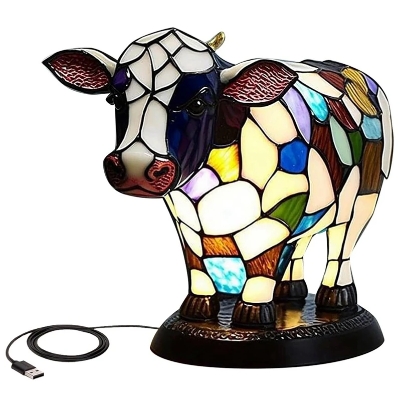 

Table Lamp, Animal Table Lamp, Bedside Table Lamp With USB A+C Ports, Bedside Lamp For Living Room Bedroom
