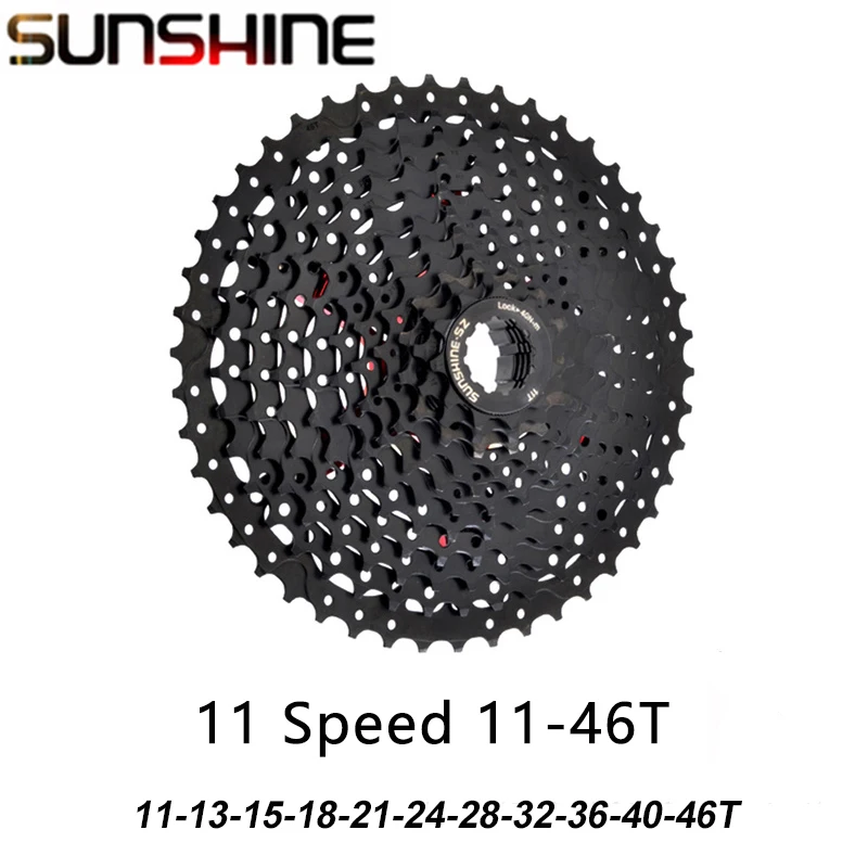 SUNSHINE Cassette 9S 10S 11S 12S MTB Bike Bicycle Freewheel 9V 10V 11V 12V 42/46/50T/52T for M5100 M6100 M7100 M8100 HG Hub