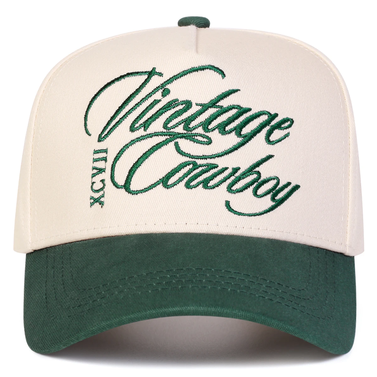 Unisex VINTAGE COWBOY XCVI Baseballkappen mit Stickerei, Frühling und Herbst, für den Außenbereich, verstellbare Freizeithüte, Sonnenschutzhut, Sportkappe – Detail 5